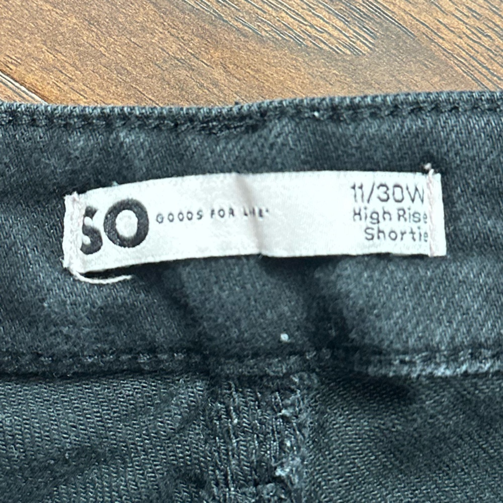 Black Jean Shorte